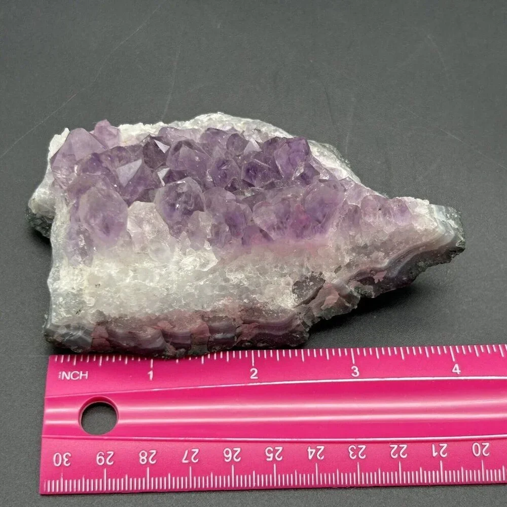 Purple Amethyst Geode Quartz Cluster Rock Crystal Specimen 320g 11oz